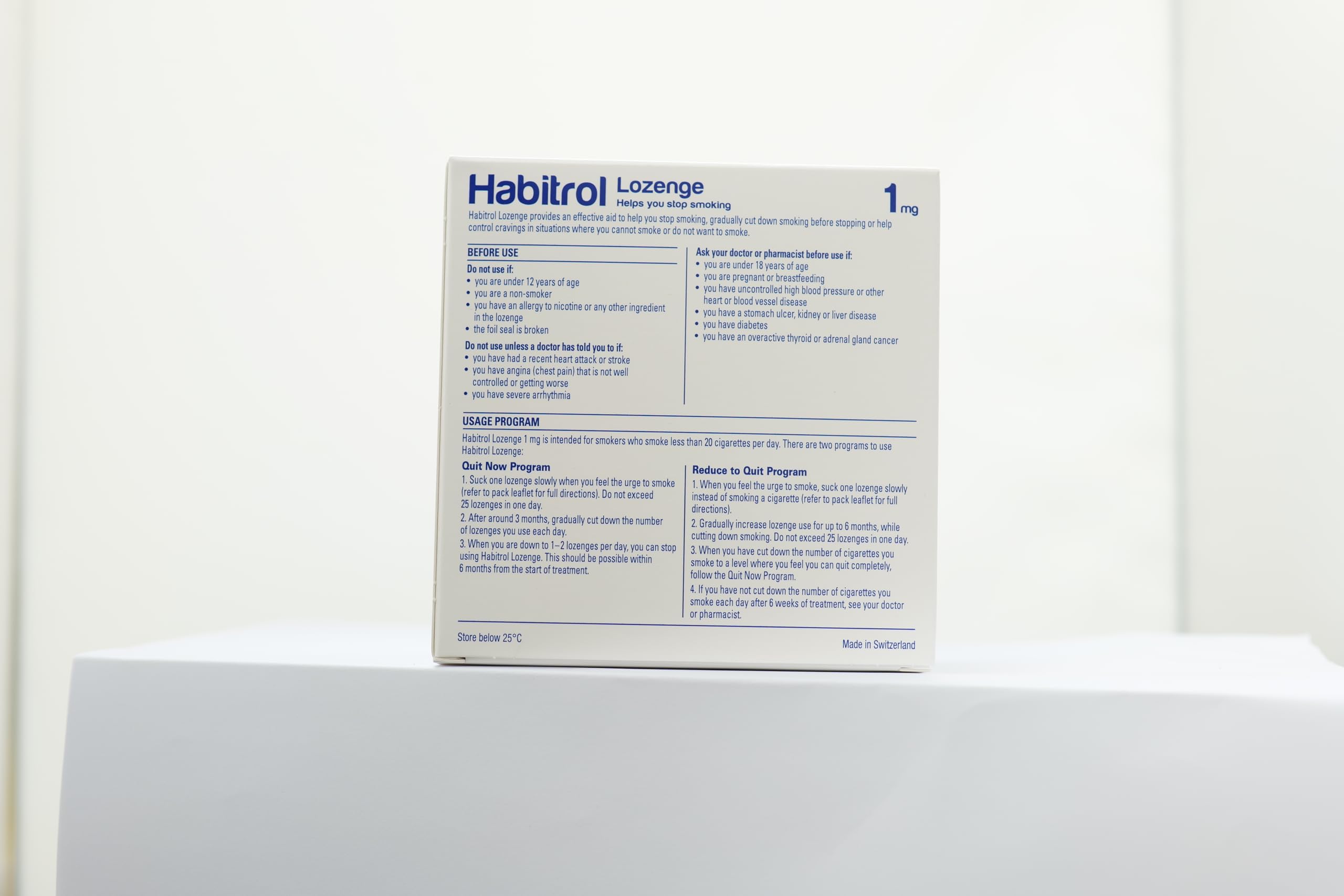 Habitrol Nicotine Lozenge Mint Flavor 216 Lozenges (1mg)
