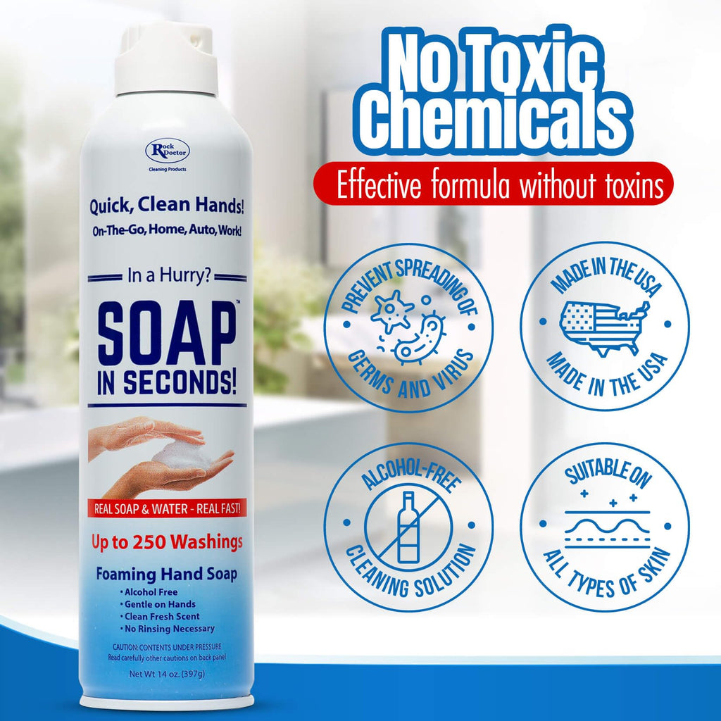 Rock Doctor Foaming Hand Soap In Seconds, Hand Soap Foam, Hand Soap Dispenser, Fresh Scent, No Rinse Alcohol-Free, Gentle on Sof