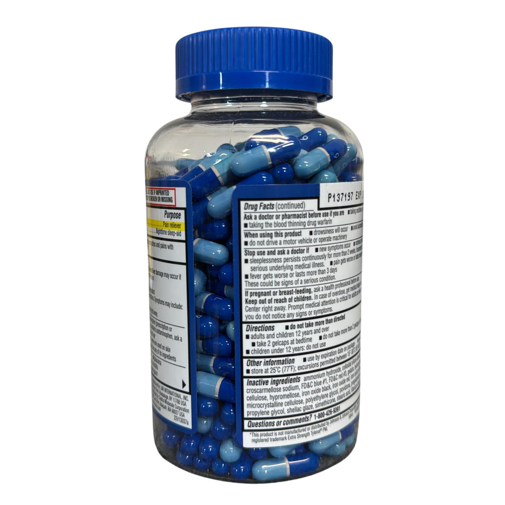 Acetaminophen 500mg PM Extra Strength 375 Gelcaps [k.] (Pack of 01)