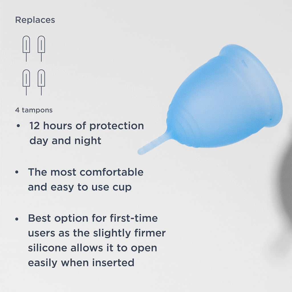 Saalt Menstrual Cup - Reusable Period Cup - Made for Comfortable, Leak-Free Protection Up to 12 Hours - BPA & Latex Free - Inclu