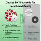 Kovoq - Freestyle Libre 3 Sensor Covers, 16 Printed Waterproof Libre 3 Covers, 1 Hardshell Cover for Enhanced Safeguard, Breatha