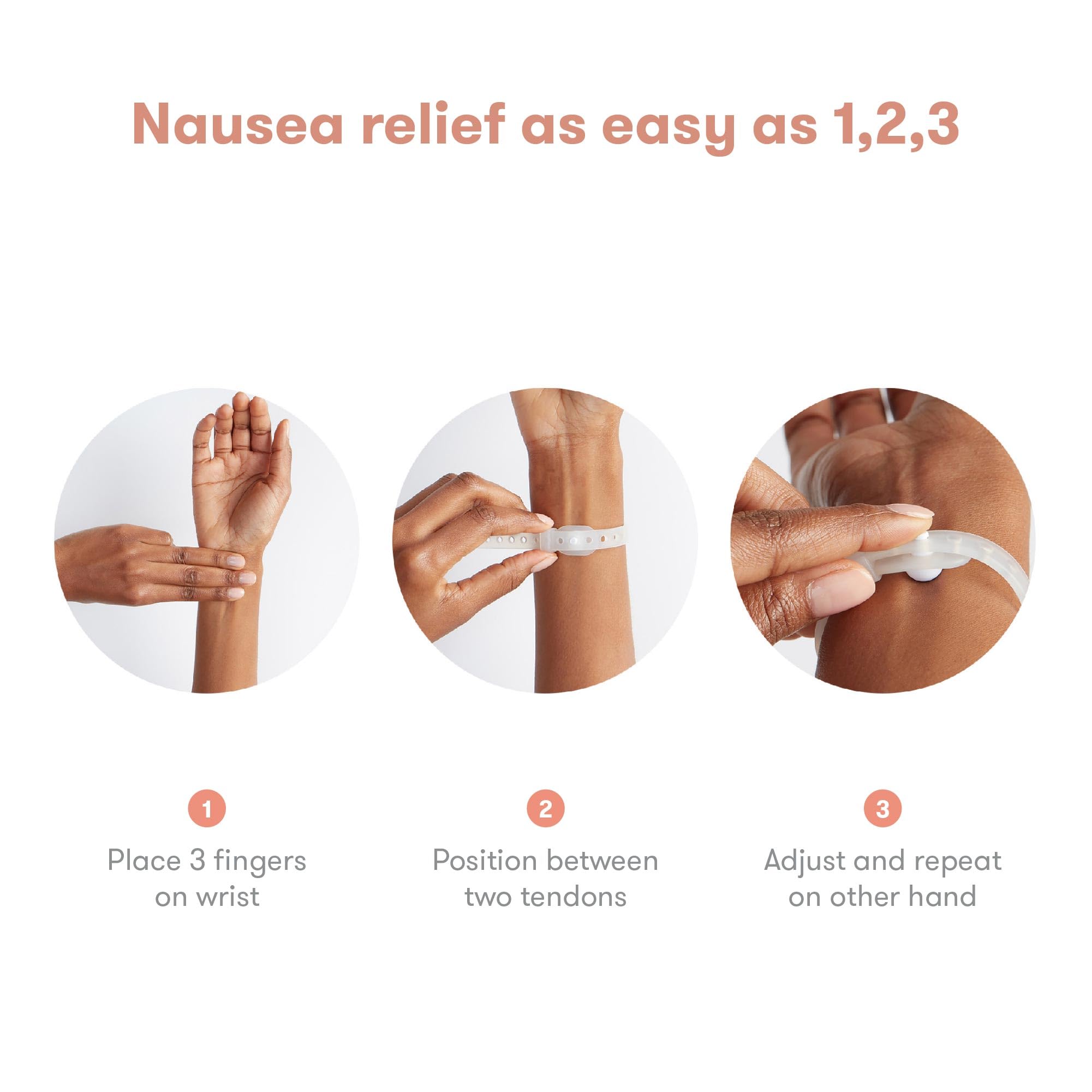 Frida Mom Nausea Bands for Morning Sickness Relief, Easter Basket Stuffer, 24/7 Support Through Pressure Point Therapy, Includes