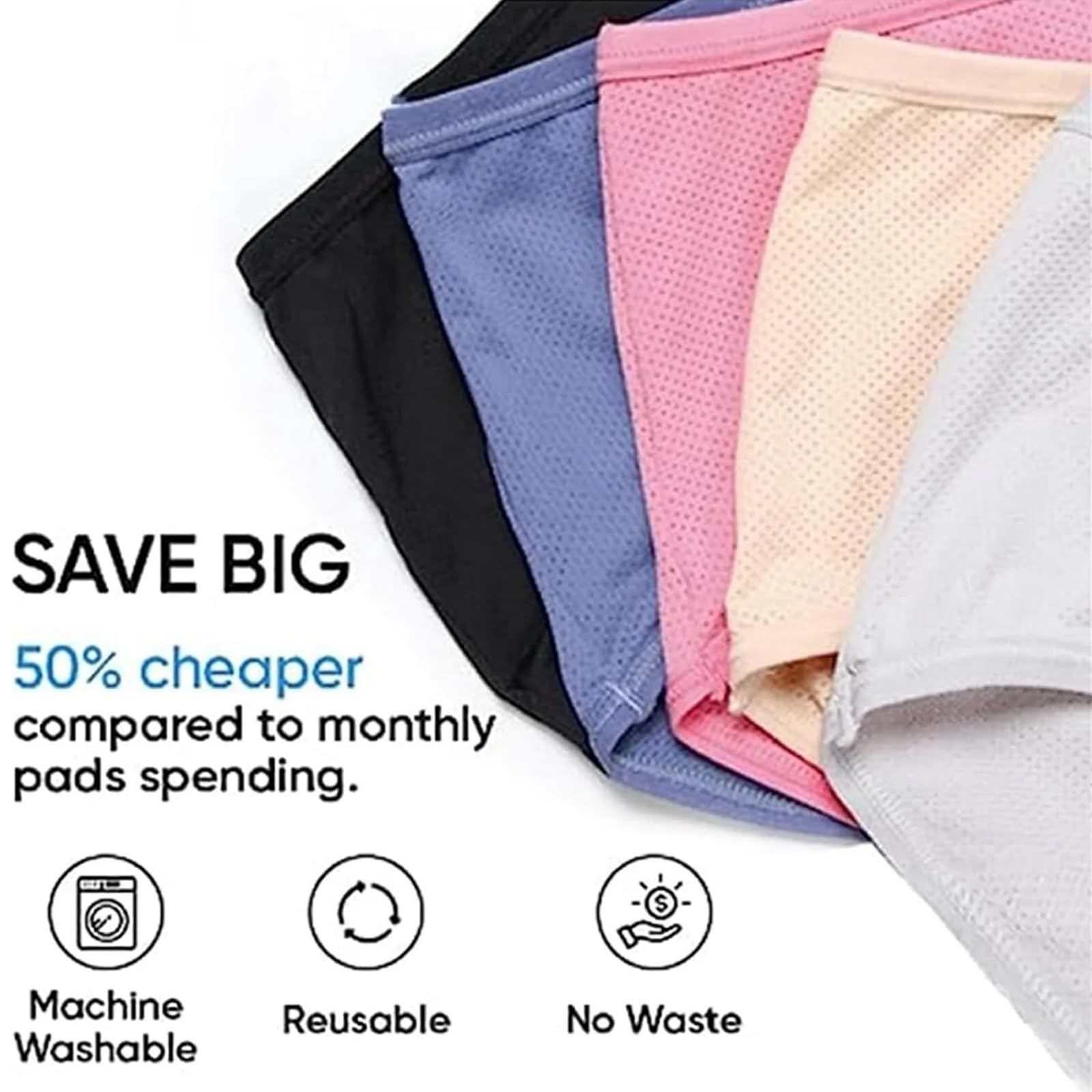 biqozi Panties for Women Over 60 70, Leakproof Ladies Underwear, Ladies Comfortable Leak Proof Incontinence Panties(#05,5X-Large