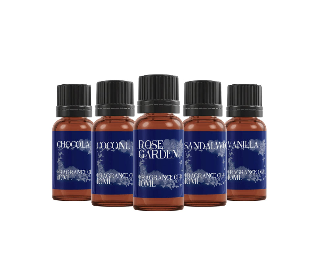 Mystic Moments | 5 x 10ml Favourite Fragrant Oil Set - Chocolate, Coconut, Rose Garden, Sandalwood, Vanilla