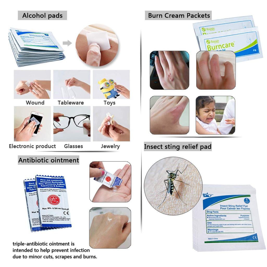 DEFTGET Waterproof First Aid Kit Travel essentials small Emergency Survival Kits mini Durable Lightweight for Minor Injuries Cam
