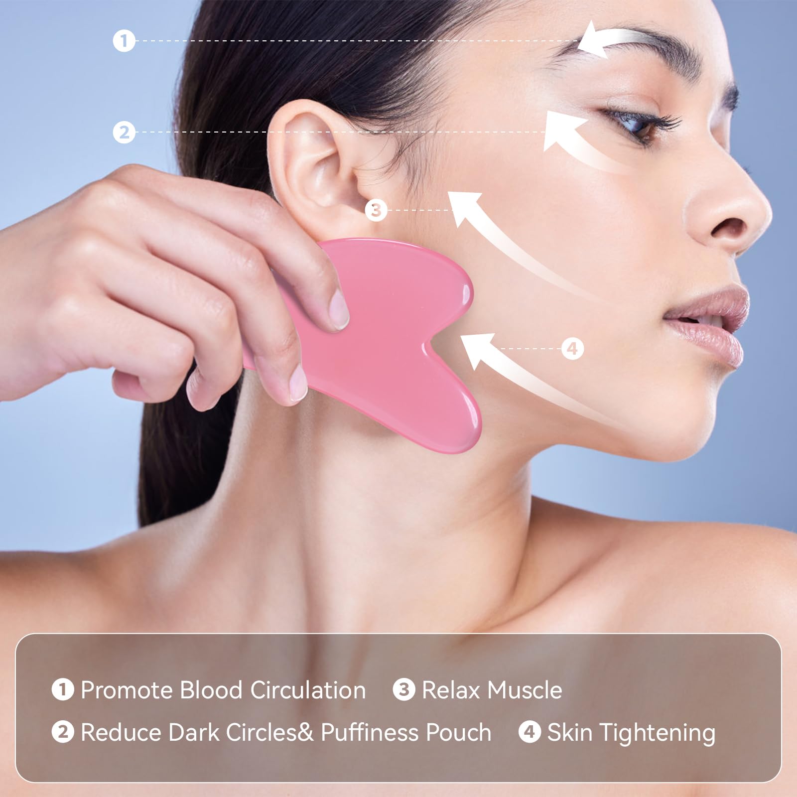 FDKJEJC Body Gua Sha Tool Cellulite Guasha Tool for Body Body Massage Tools (Natural Resin) Lymphatic Drainage Tool Guasha Tool