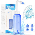 Showvigor Neti Pot Sinus Rinse Bottle - Gentle Nasal Wash Bottle Nose Cleaner for Effective Pressure Irrigatio 300 ML with 20 Na
