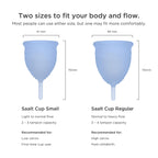 Saalt Menstrual Cup - Reusable Period Cup - Made for Comfortable, Leak-Free Protection Up to 12 Hours - BPA & Latex Free - Inclu