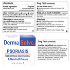 Dermasolve Psoriasis, Seborrheic Dermatitis and Dandruff Cream Formulated to Treat Itchy Skin & Prevent Future Flares to Provide