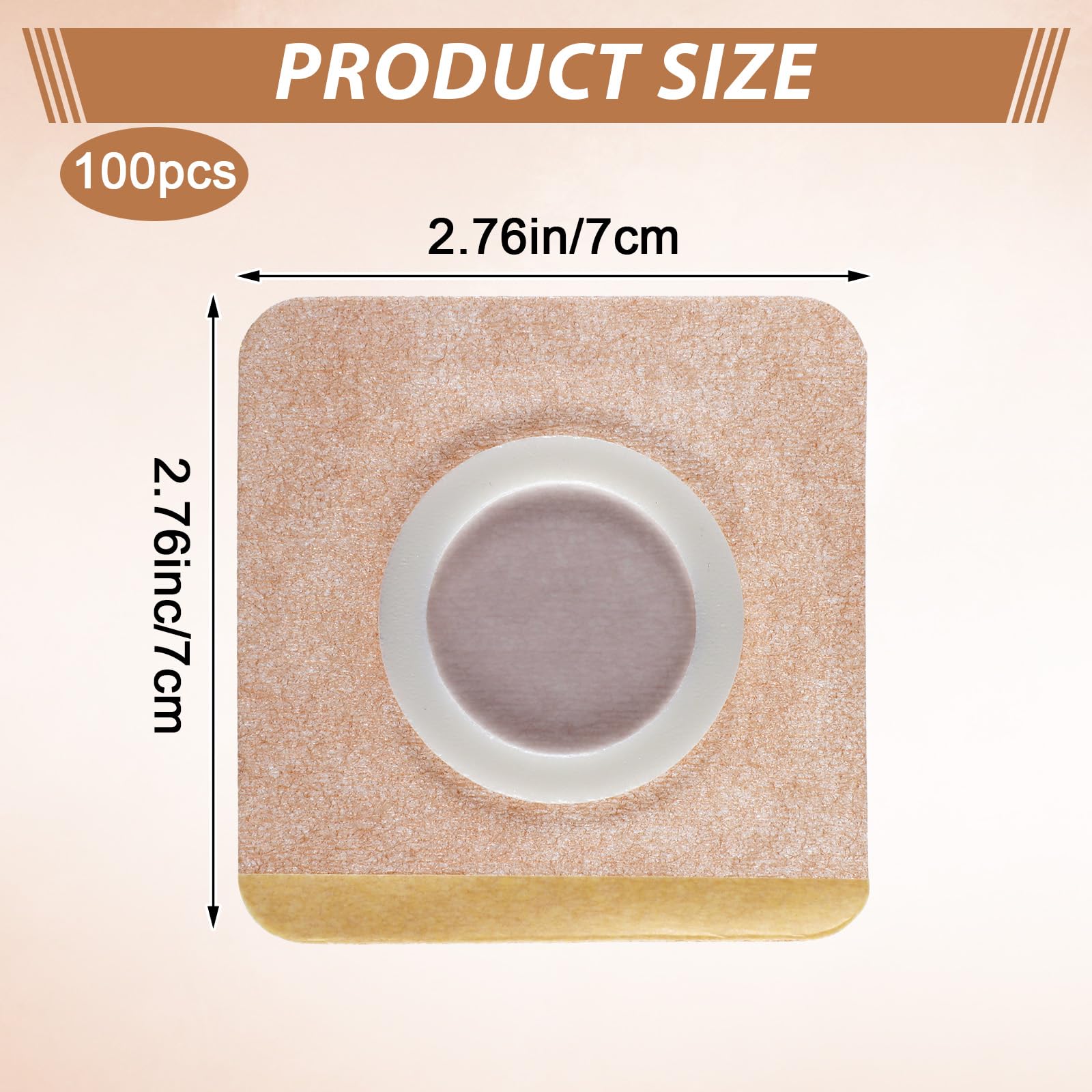 YUXIANLB 100PCS Disposable Castor Oil Pack Wrap for Belly Button Anti-Leakage Belly Patch Organic Cotton Castor Oil Patches Anti