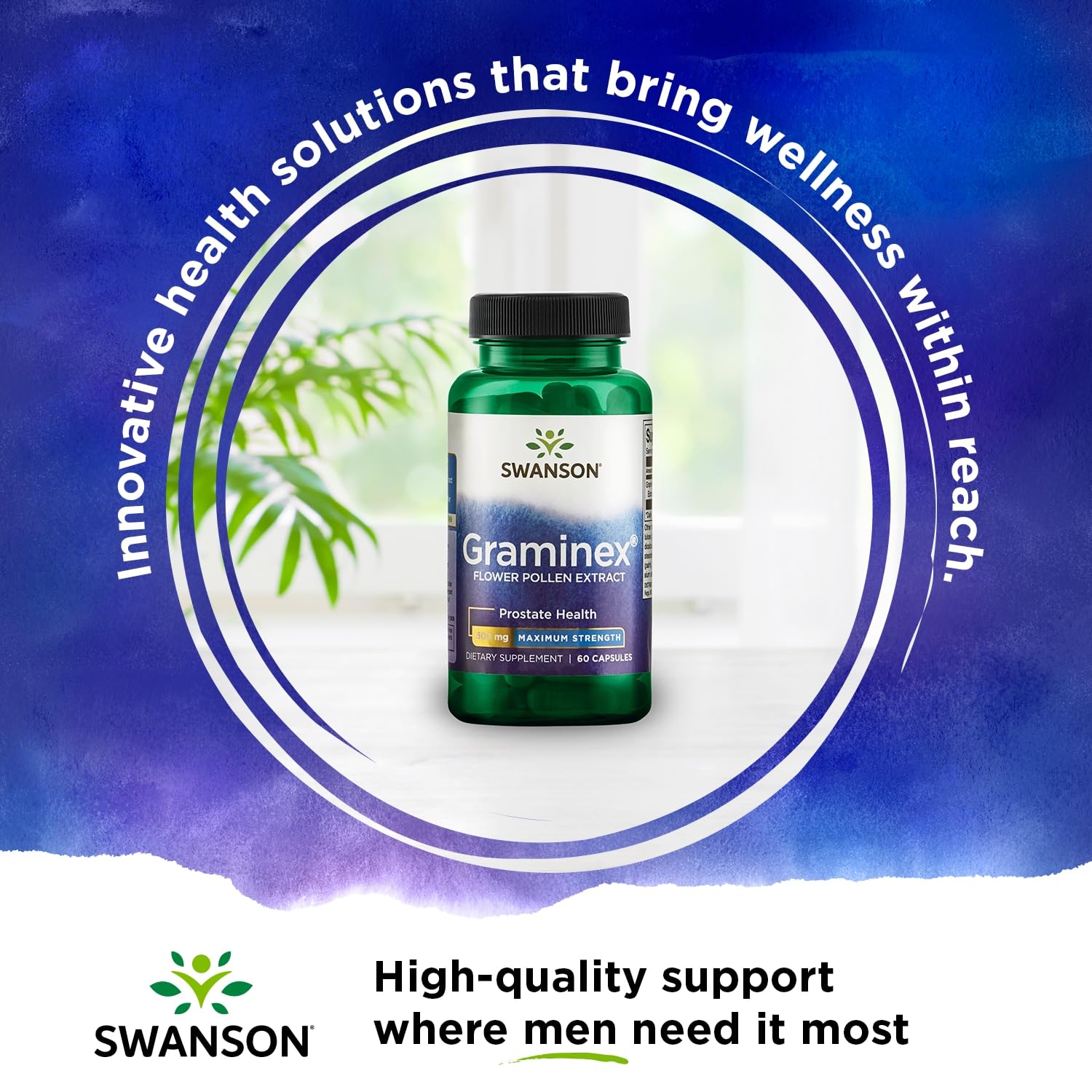 Swanson Maximum Strength Graminex Flower Pollen Extract - Supports Prostate Health, Urinary Tract Function, and Kidney Health -