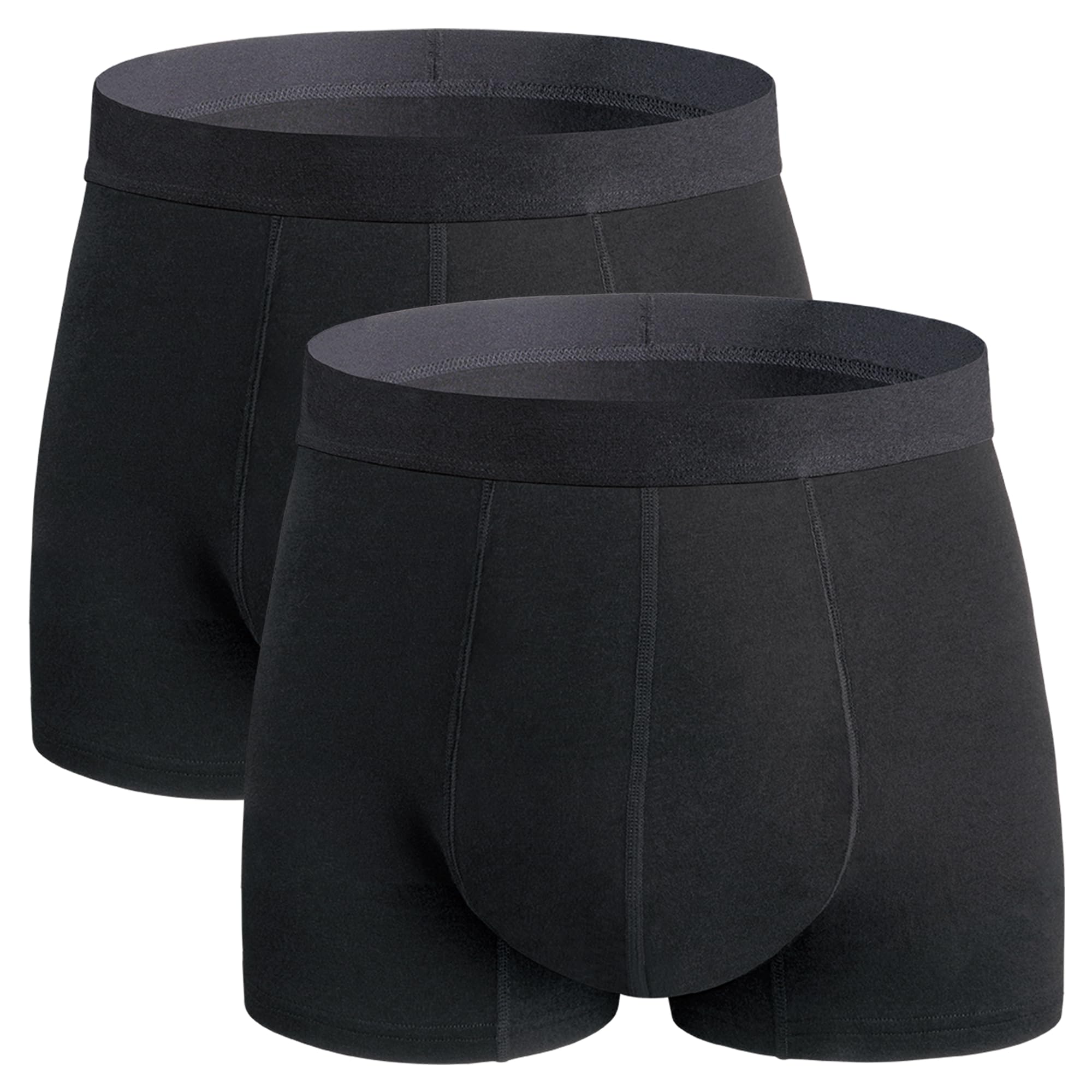 REELINDRY Mens Incontinence Underwear Washable, 2.3 oz Leak Proof Absorbent Odor Neutralization Briefs for Bladder Leak 2 Pack(B