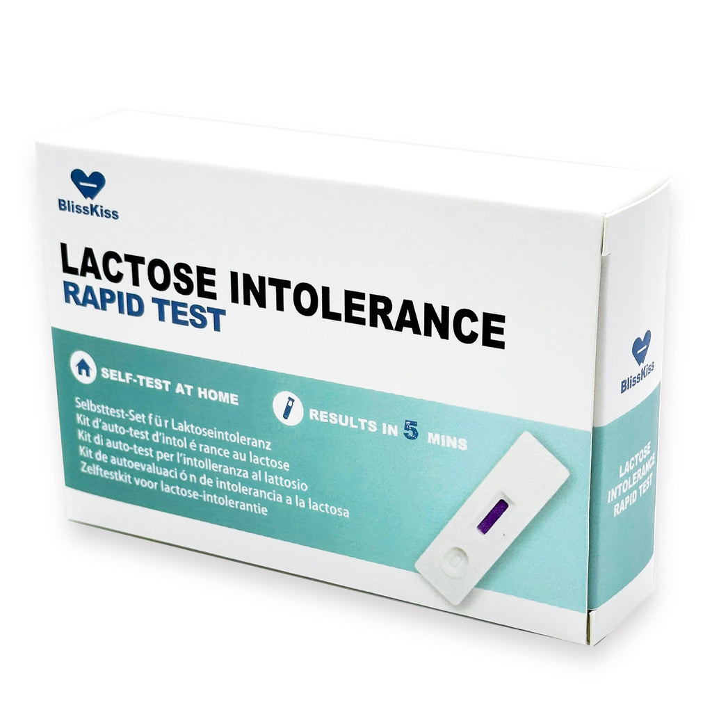 BlissKiss Lactose Intolerance Test Kit - Quick, Accurate Home Self-Test Kit for Infants & Adults, Includes Multi-Language Instru