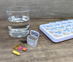 31 Day Monthly Pill Box Organizer Planner with Daily Removable Medication Pods, Great Travel Med Dispenser