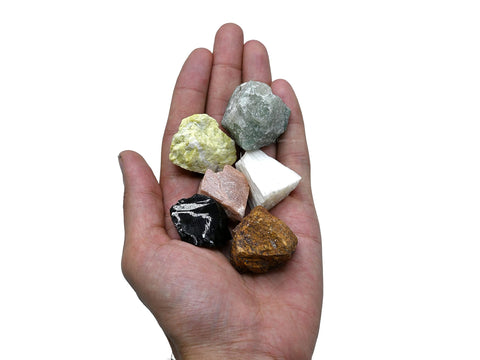 Crystals for Breaking Attachments Manifestation, Set of 6 Green Aventurine, Black Obsidian, Scolecite, Peach Moonstone, Mariyam 