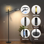 GLOWRIUM-H1 Smart Light Therapy Lamp 10000 Lux, LED UV-Free Sun Lamp, Full Spectrum Happy Natural Mood Therapy, Stepless Dimmabl