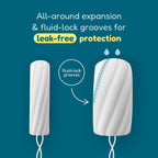 o.b. Tampons No Applicator, Unscented - 40ct | Applicator-Free Tampons Regular, Feminine Care, ob Tampon Regular, Period Product