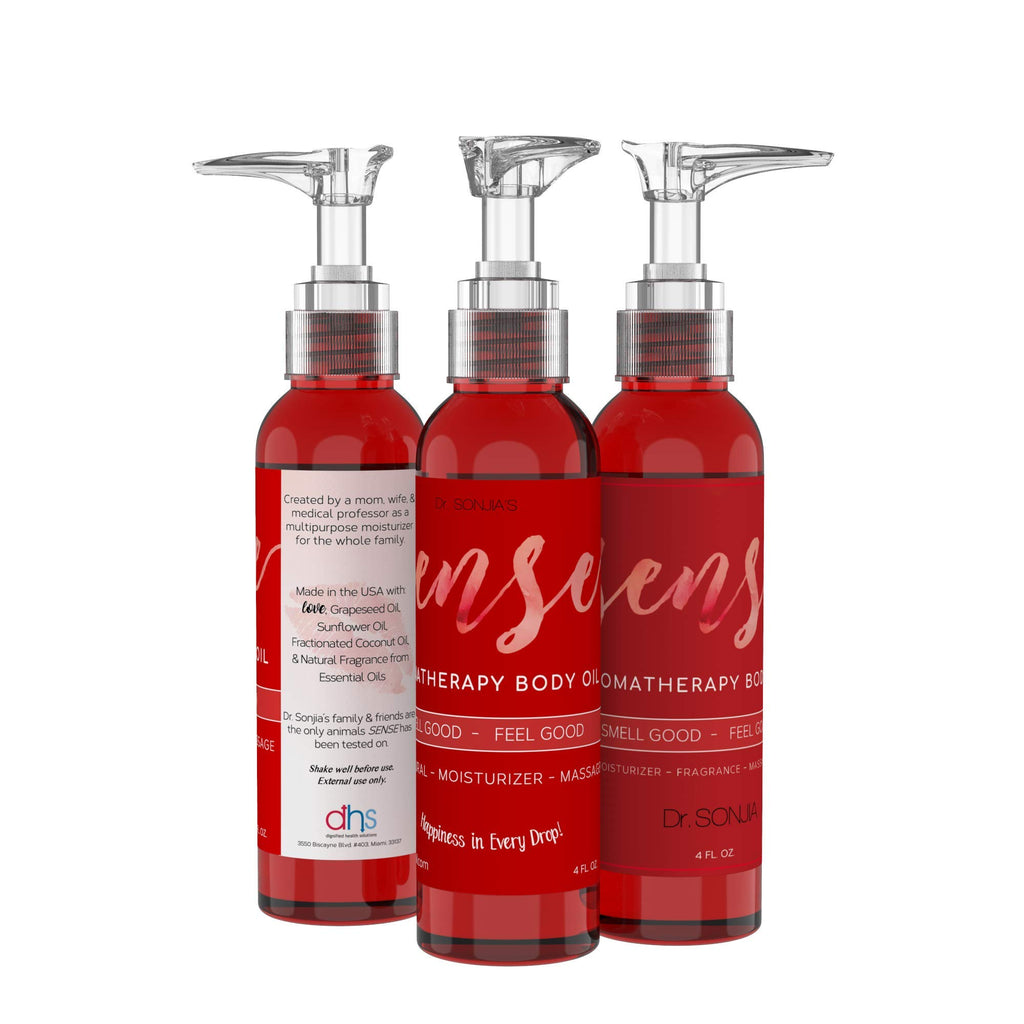 Sense Relaxing Organic Body Oil | Every Day Use Massage Oil, Aroma Therapy, Natural Skin Moisturizer |100% Hypoallergenic | Made