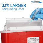 Oakridge Products Sharps Container for Home Use and Professional 5 Quart (2-Pack), Biohazard Needle and Syringe Disposal, Mailbo