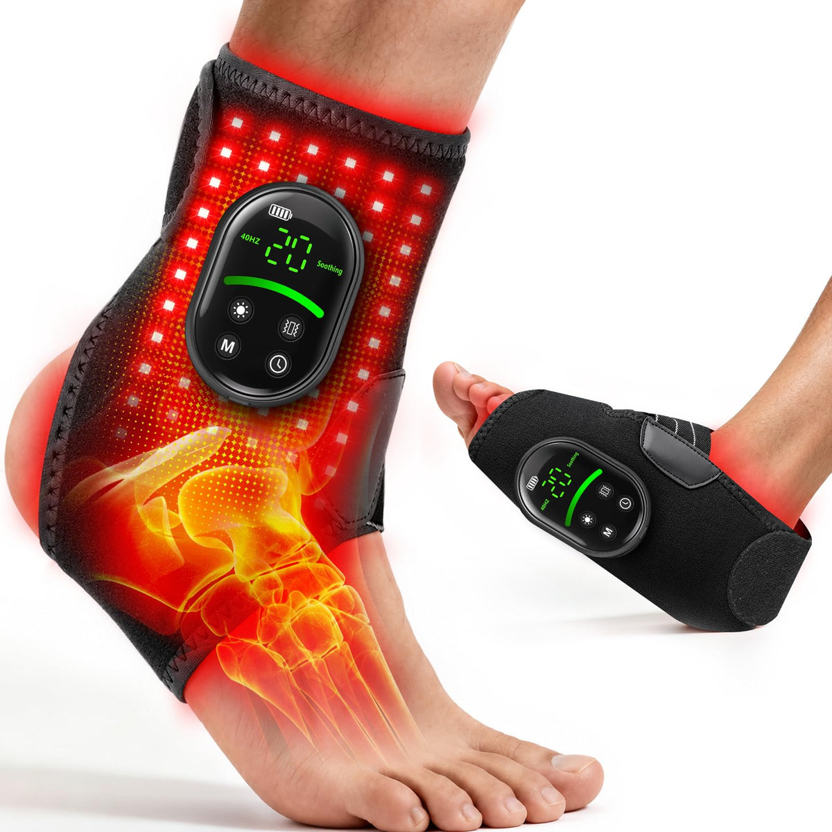 Red Light Therapy for Feet and Ankle, 72 TriChip LEDs