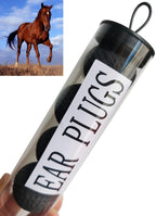 SHUYUE Ear Plug for Horses Foam Ear Plugs Ball tack and Supplies Horse Classic Equine Ear Plugs (Black, One Size)