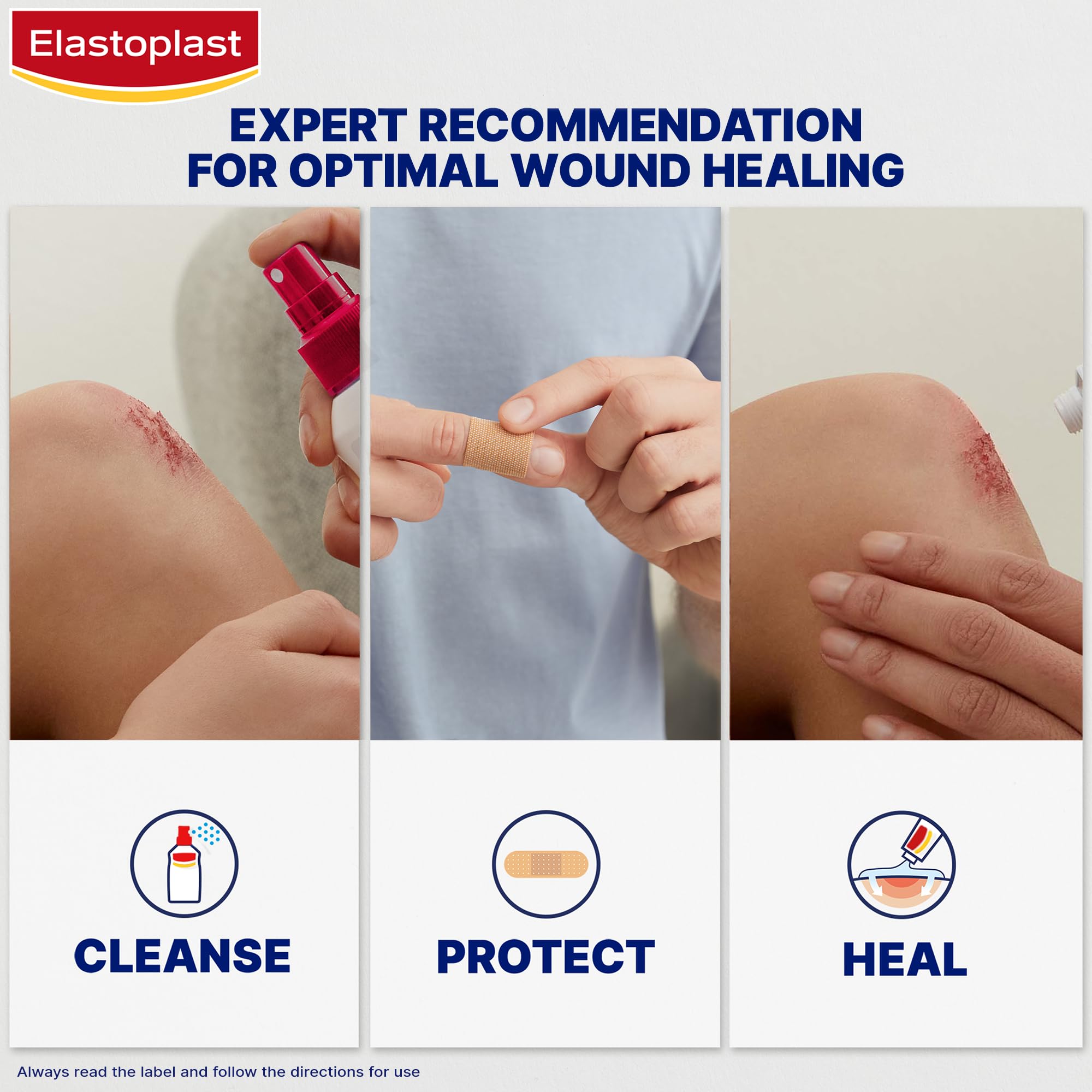 Elastoplast Extra Flexible Finger Strip Plasters (16 Pieces), Flexible and Durable Plasters for Fingers, Stretchy Fabric Plaster