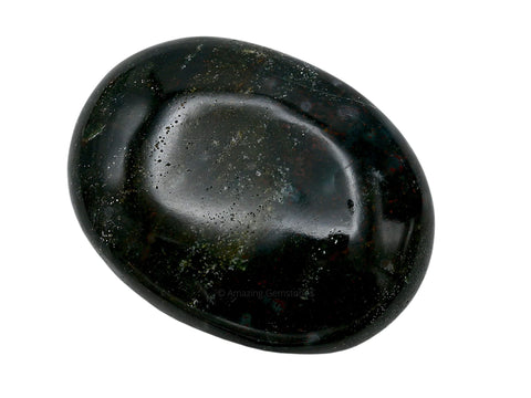 Bloodstone Crystals and Healing Stones - Large Palm Stone Crystals Piedra - Crystal for Good Luck, Balanced Positive Energy, Med