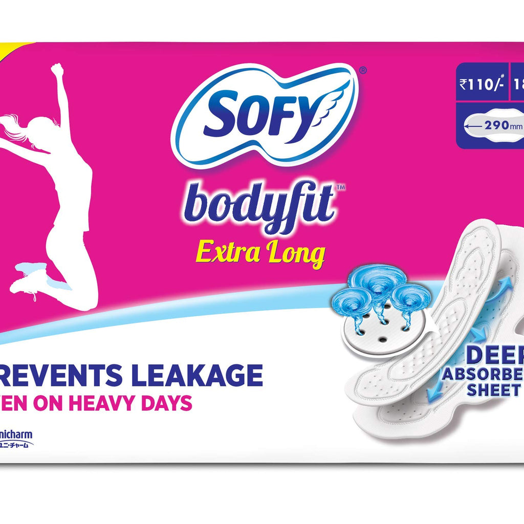 Sofy Extra Long Body Fit Pads - 18 Count (Pack of 1)