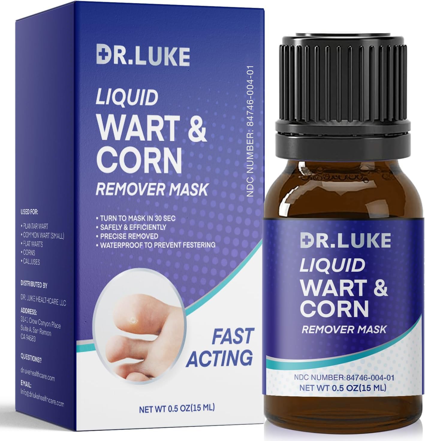 Plantar Wart Corn Remover Freeze Off For Feet: Strongest Wart Corn Removers for Toes Feet - Exclusive Formula 17% Salicylic Acid
