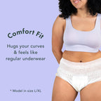 Rael Disposable Underwear for Women, Organic Cotton Cover - Postpartum Essentials, Leak Locker, Unscented, Maximum Coverage (Siz