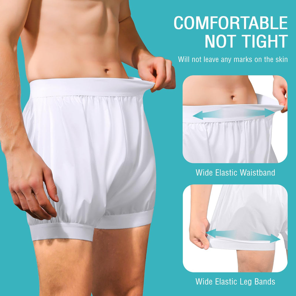 Carer Adult Diaper Covers 2PCS Washable, Leakproof Incontinence Underwear for Men Women Enclosed Elastic, Widened Waistband Desi