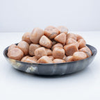 Crocon 1LB Peach Moonstone Tumbled Stones and Crystals bulk 2000+ Carats Natural Crystal Kit for Reiki Healing Crystal Polished,