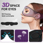 LC-dolida Sleep Headphones, Sleep Mask Bluetooth Wireless Music Eye Mask, Sleeping Headphones for Side Sleepers Sleep Mask with