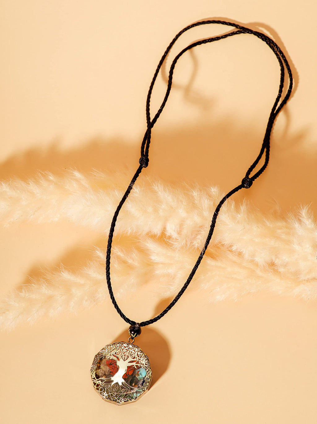 MINACHI Orgone Necklace, 7 Chakra Orgonite Tree of Life Pendant for Spiritual Healing and Positive Energy Meditation