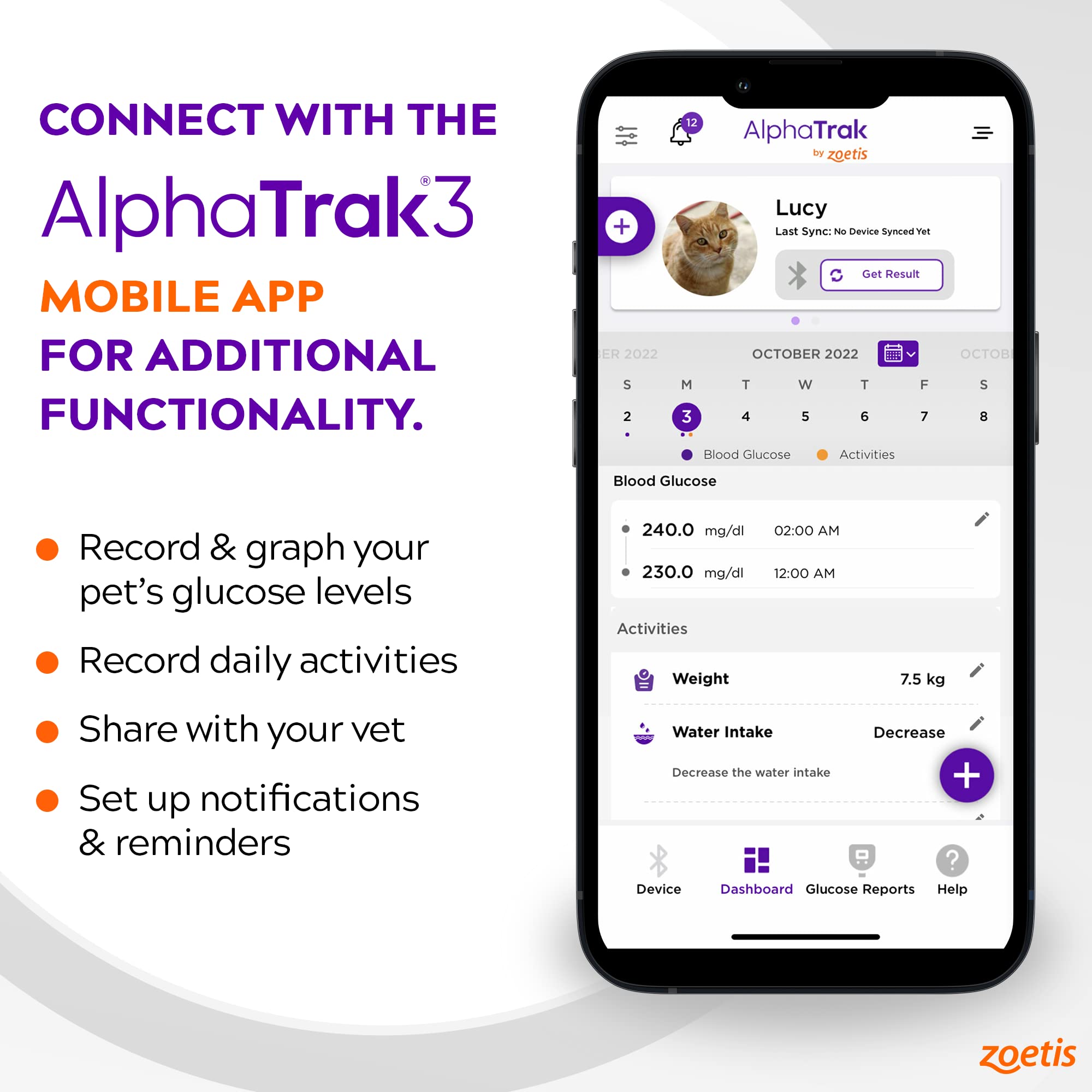 AlphaTrak 3, 8 Piece Pet Blood Glucose Monitoring Kit for Diabetic Cats, Dogs, and Horses All-in-One Solution for in-Clinic Or a