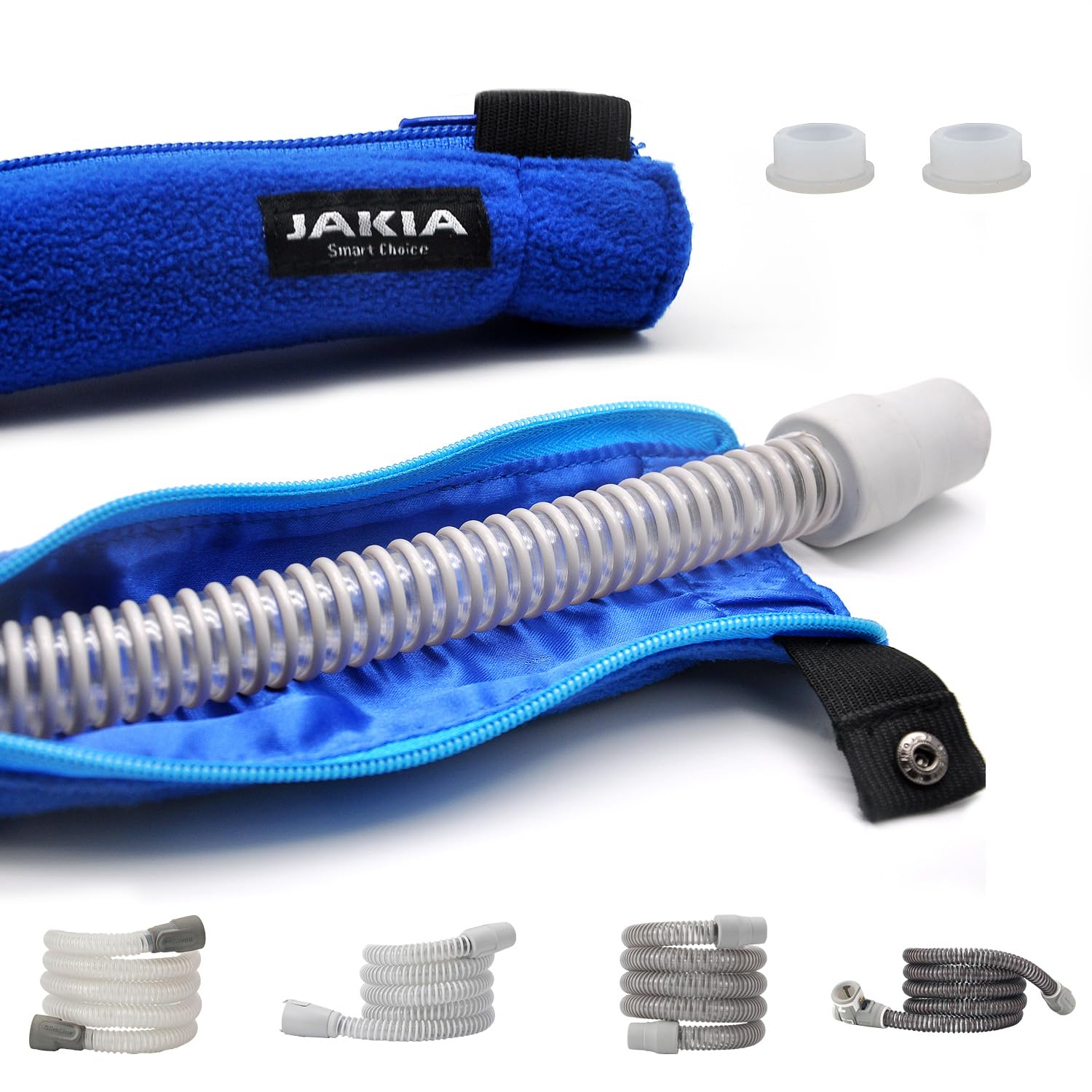 JAKIA CPAP Tube Cover Sleeve Wrap Insulator Protector,6.2 ft Long Double Fabric Soft Fleece with Full Length Zipper,Soft Surface