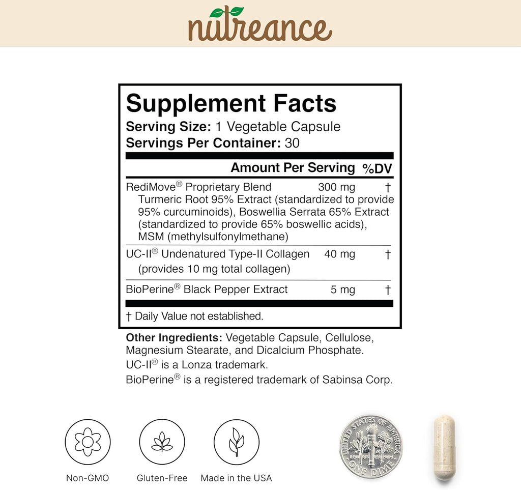 RediMove Natural Joint Support Supplement - 30 Count