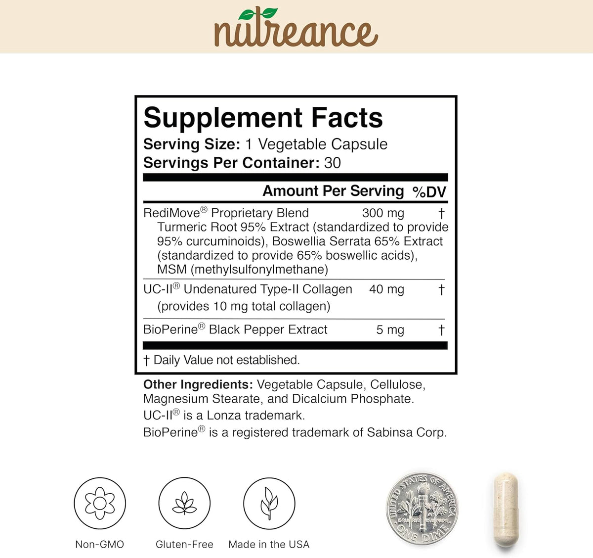 RediMove Natural Joint Support Supplement - 30 Count