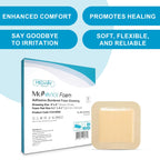 MedVance TM Foam - Bordered Adhesive Hydrophilic Foam Dressinge 6x6 (4.1x4.1 Pad) Box of 5 dressings