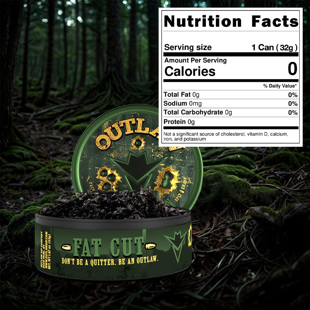 Outlaw Original NiC-Safe Fat Cut - 6 Pack - Tobacco & Nicotine Free Chew