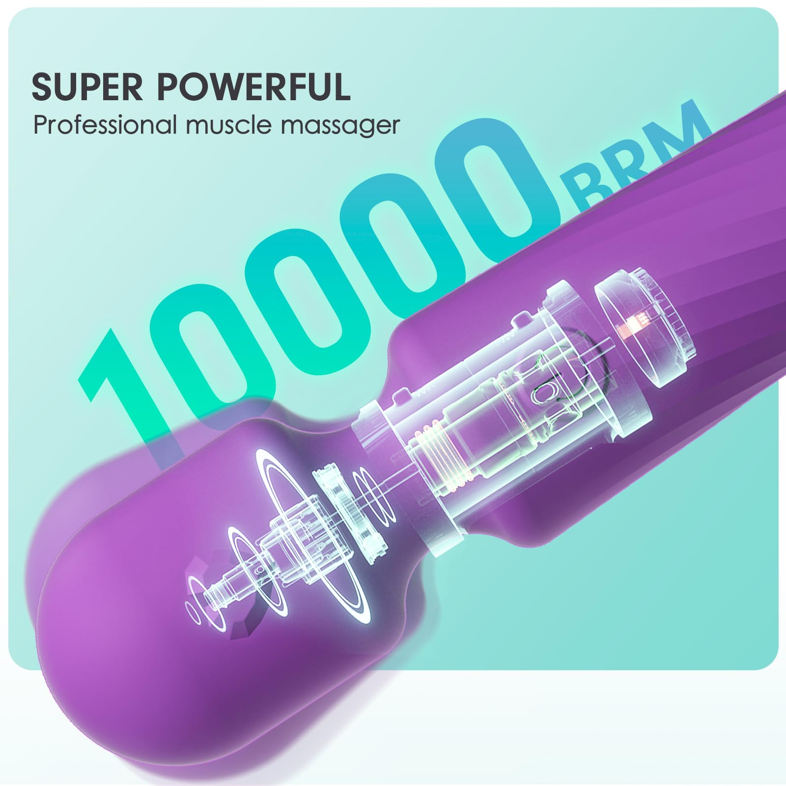 MANFLY Rechargeable Mini Massage Tool, Handheld Quiet Powerful Neck Muscle Massager, Purple