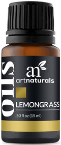 artnaturals 100% Pure Lemongrass Essential Oil - (.5 Fl Oz / 15ml) - Undiluted Therapeutic Grade - Soothe Cleanse and Purify