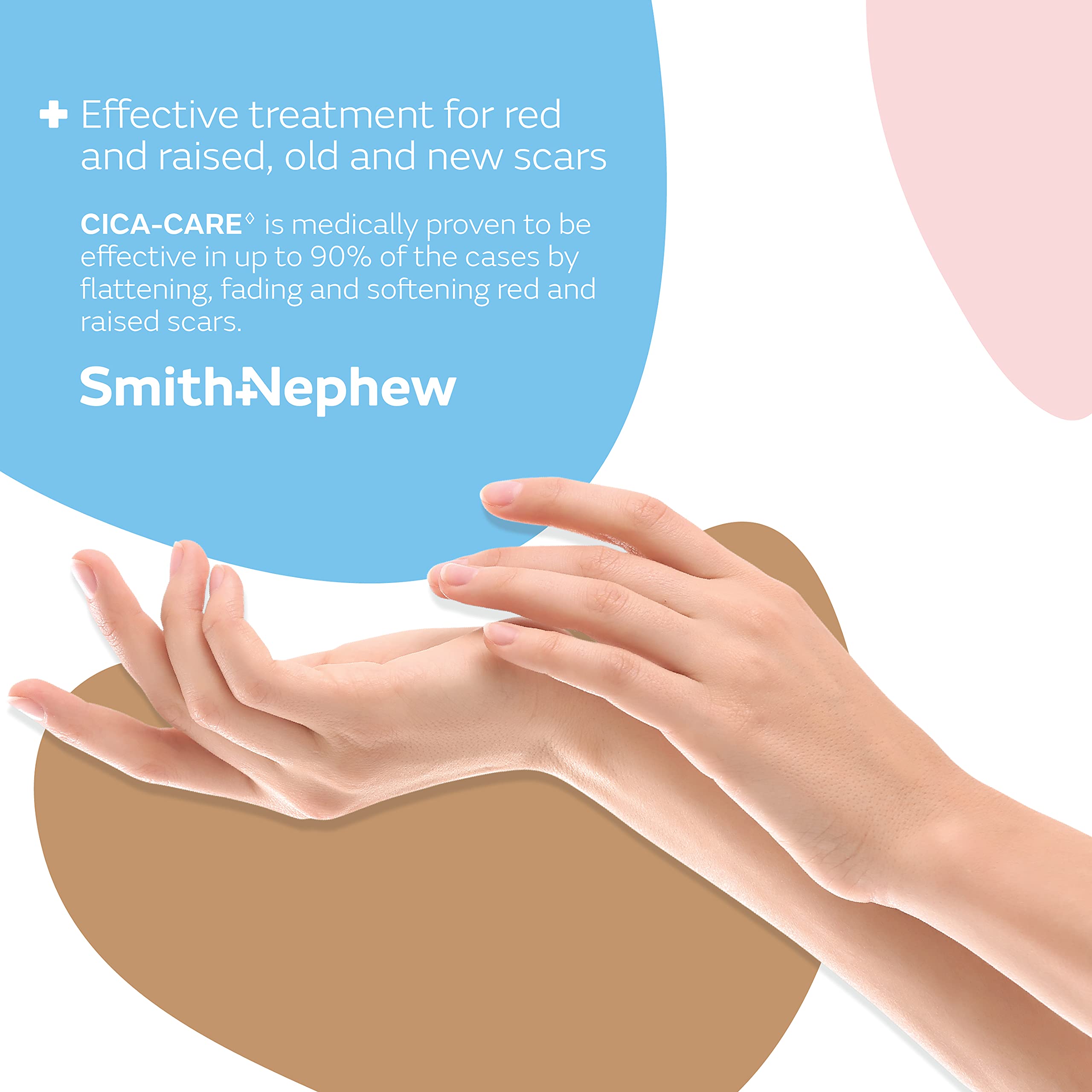 Smith+Nephew CICA-CARE Self-Adhesive Silicone Gel Sheet for Scar Management, Wound Care Product, 5 Inches by 6 Inches