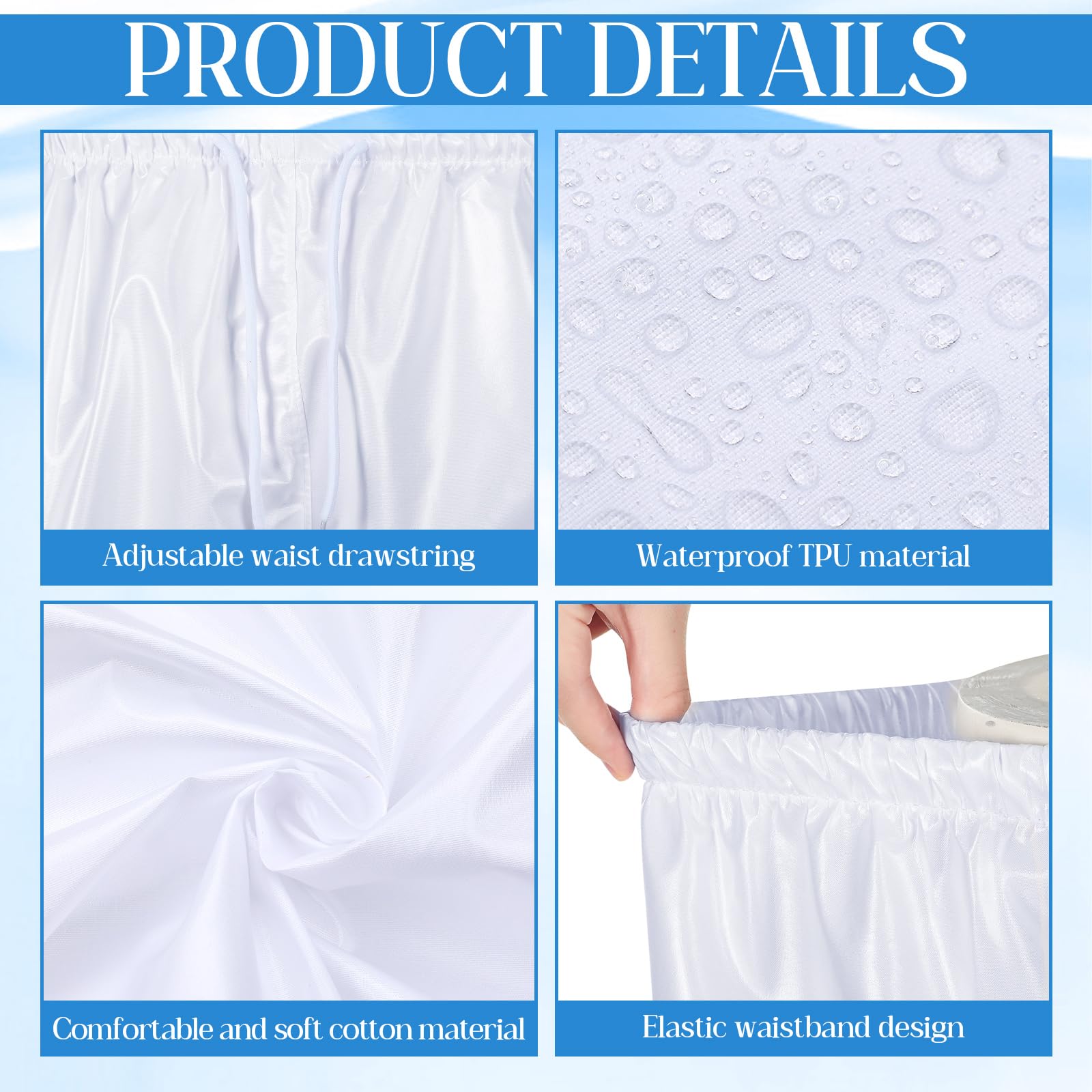 Nuanchu 2 Pcs Unisex Washable Adult Diaper Cover Reusable Leakproof Incontinence Underpants for Incontinence Supplies(XL Size)