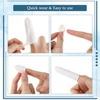 1600 Pcs Latex Finger Cots, Disposable Medium Fingertip Protector Gloves White Finger Covers for Industrial, Beauty, Pet and Mor