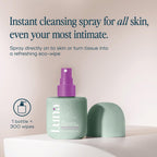 Luna Daily The Everywhere Spray-to-Wipe | Fragrance- Free | Gentle Cleansing Spray for Face, Body & Intimate Use - No Rinse, Hyp