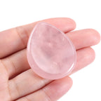 CrystalTears Rose Quartz Crystal Worry Stone Thumble Polished Healing Crystals Pocket Palm Stone Thumb Worry Stones for Anxiety