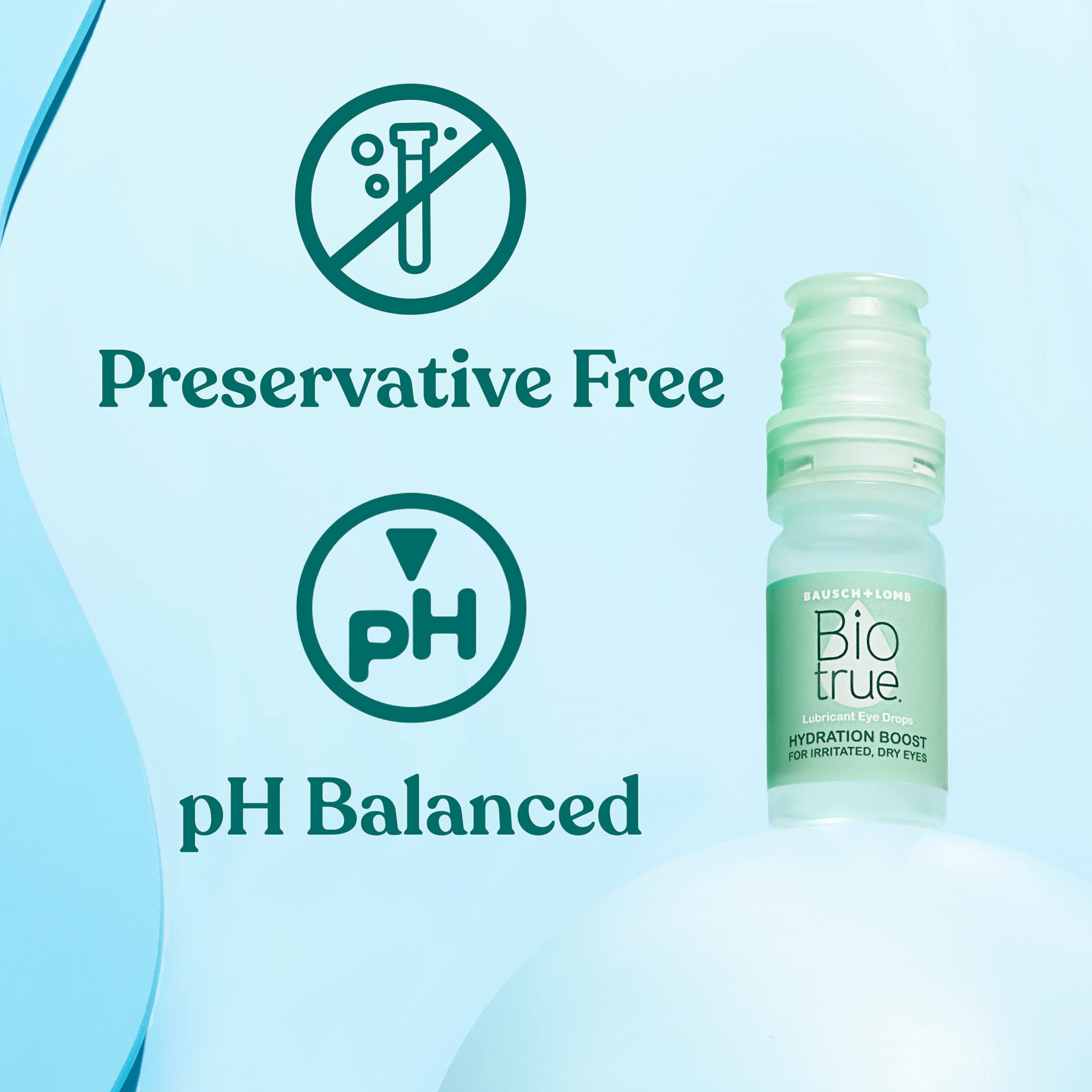 Biotrue Hydration Boost Eye Drops, Preservative Free, Soft Contact Lens Friendly for Irritated and Dry Eyes from Bausch + Lomb,