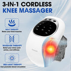 RELAXYO Knee Massager with Heat - Cordless Knee Massager with Multi-Function LED Screen, Adjustable Temperature, 3 Heating Level