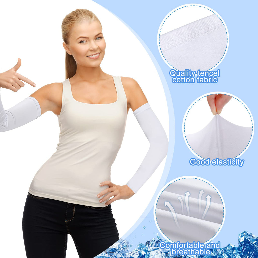 Eurzom 8 Pairs Eczema Sleeve for Adult Teens Eczema Psoriasis Unisex Arm Leg Sleeve for Women Men UV Protection Sleeves(Small)